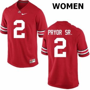 Women's Ohio State Buckeyes #2 Terrelle Pryor Sr. Red Nike NCAA College Football Jersey June HLA1544PA